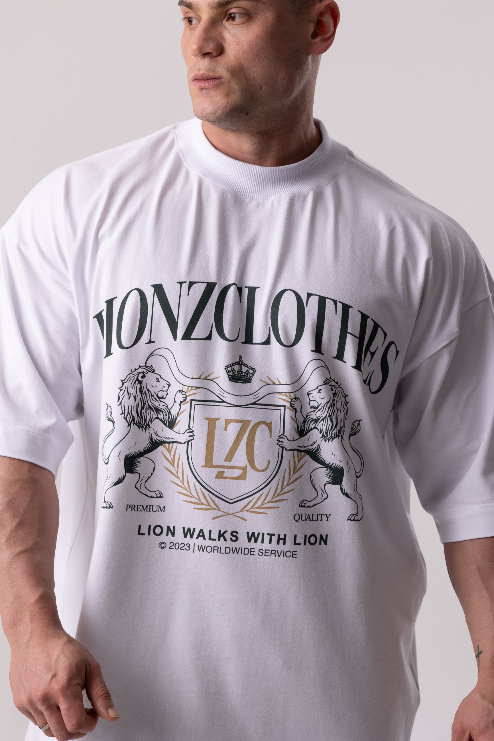 Camiseta Oversized LZC - Branca