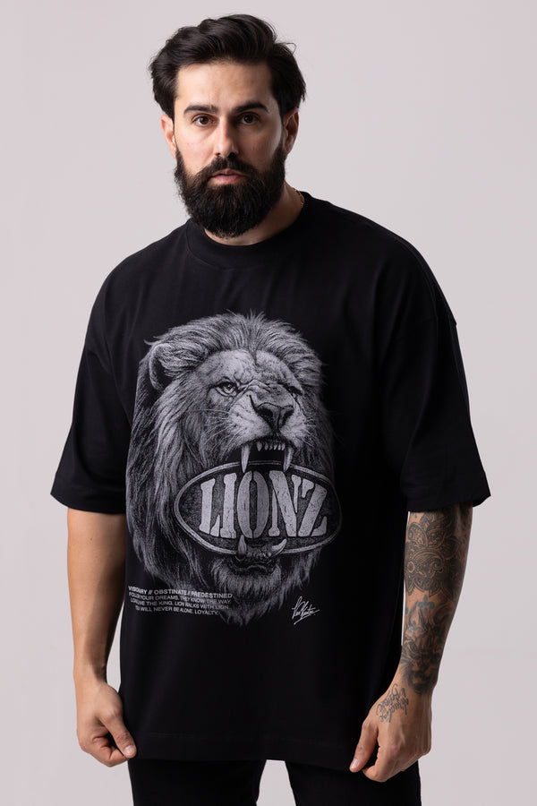Camiseta Oversized Pingente - Preta