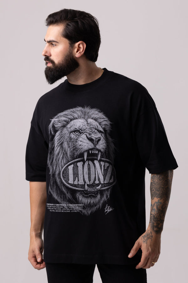 Camiseta Oversized Pingente - Preta