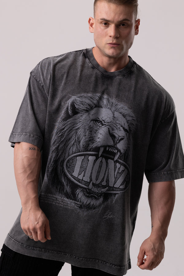 Camiseta Heavy Oversized Pingente - Preta Estonada