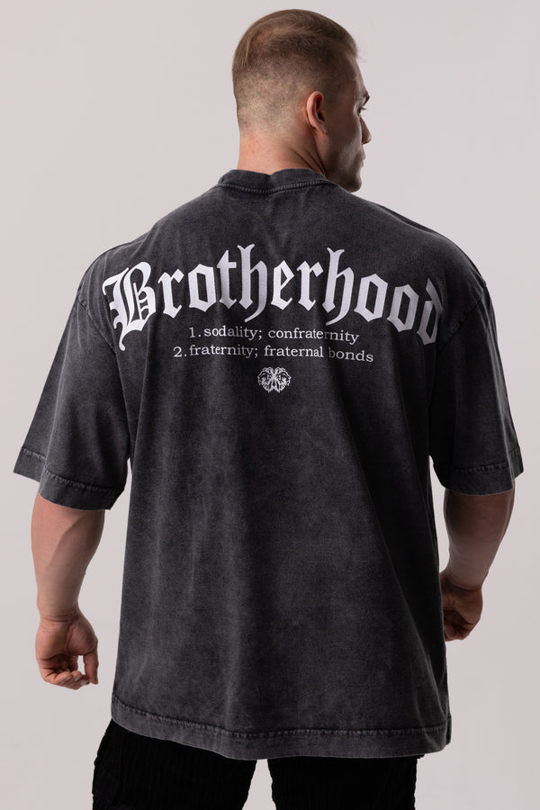 Camiseta Heavy Oversized Brotherhood - Preta Estonada