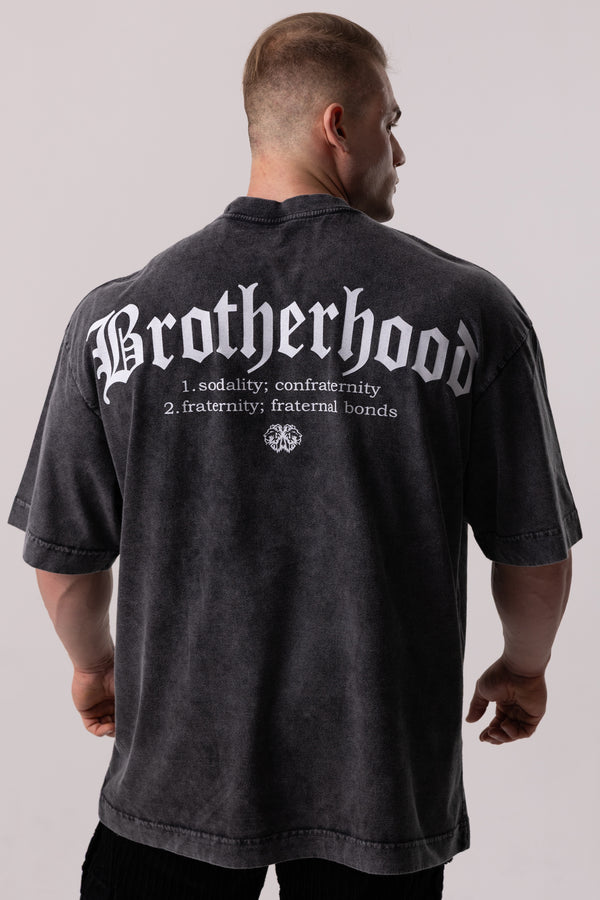 Camiseta Heavy Oversized Brotherhood - Preta Estonada