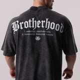 Camiseta Heavy Oversized Brotherhood - Preta Estonada