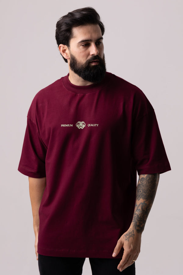 Camiseta Oversized Premium - Bordo
