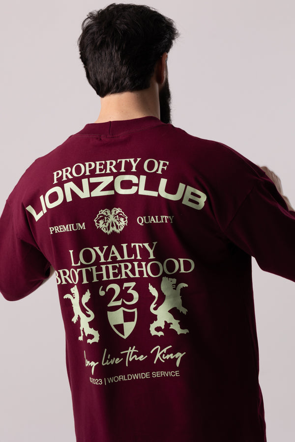 Camiseta Oversized Premium - Bordo