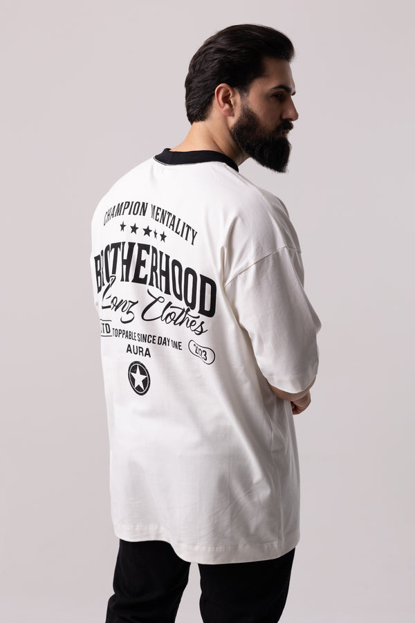 Camiseta Oversized Day One - OffWhite&Black