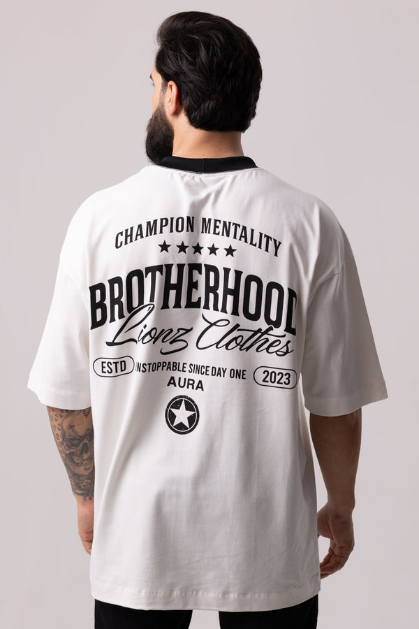 Camiseta Oversized Day One - OffWhite&Black
