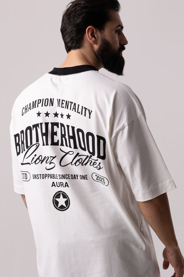 Camiseta Oversized Day One - OffWhite&Black