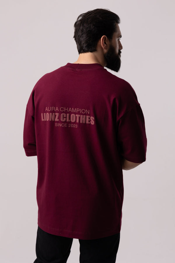 Camiseta Oversized TIRE - Bordo