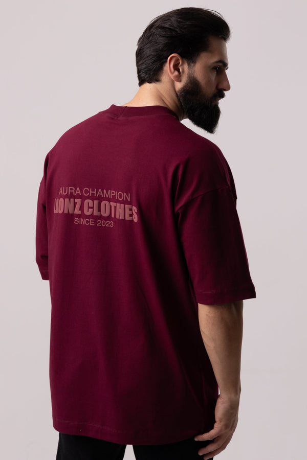 Camiseta Oversized TIRE - Bordo