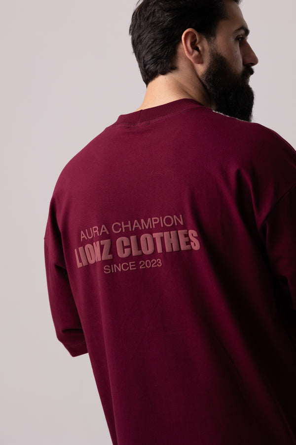 Camiseta Oversized TIRE - Bordo