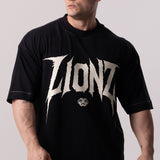 Camiseta Oversized Hard - Preta Contraste