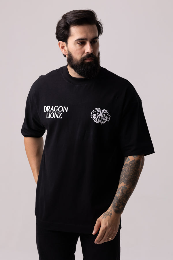 Camiseta Oversized Dragon - Preta