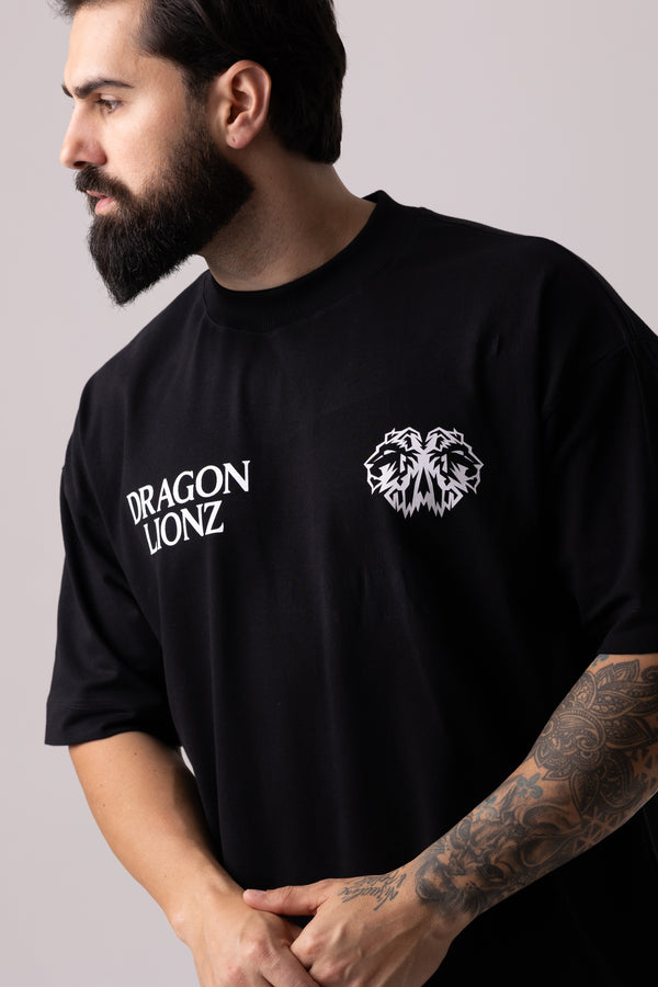 Camiseta Oversized Dragon - Preta