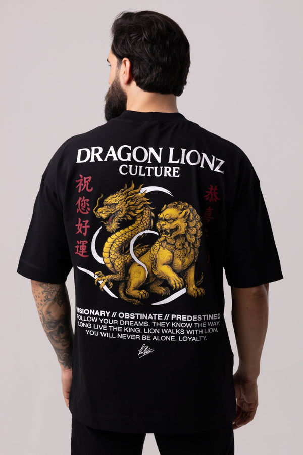 Camiseta Oversized Dragon - Preta