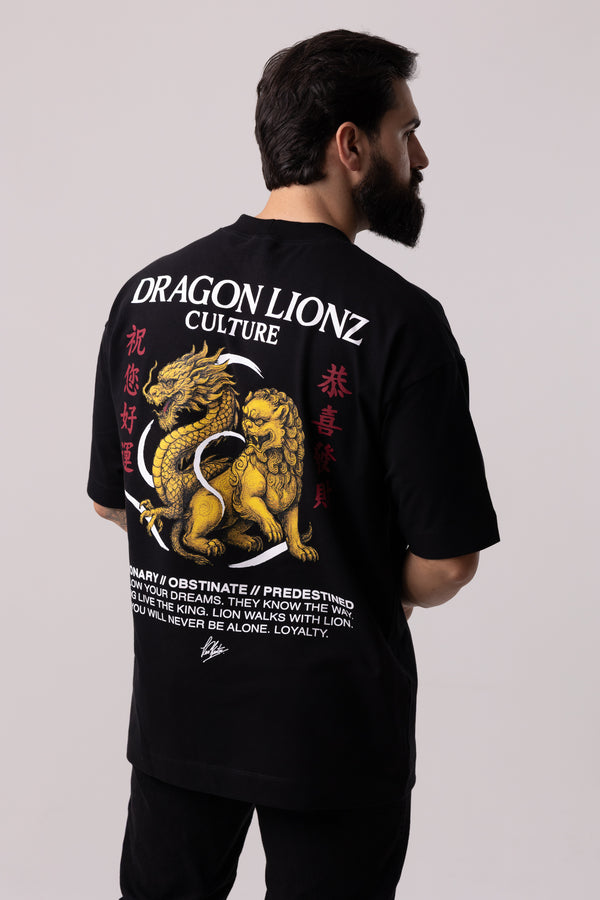 Camiseta Oversized Dragon - Preta