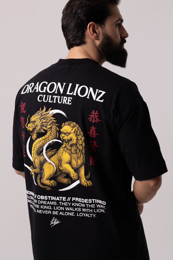 Camiseta Oversized Dragon - Preta