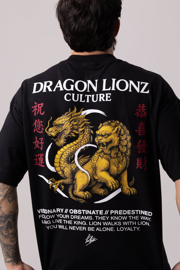 Camiseta Oversized Dragon - Preta