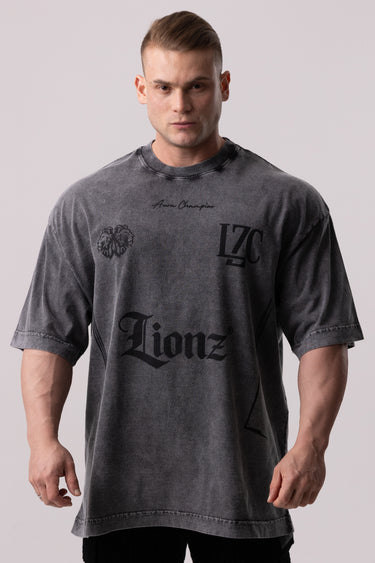 Camiseta Oversized Premium Preta Marble - Team