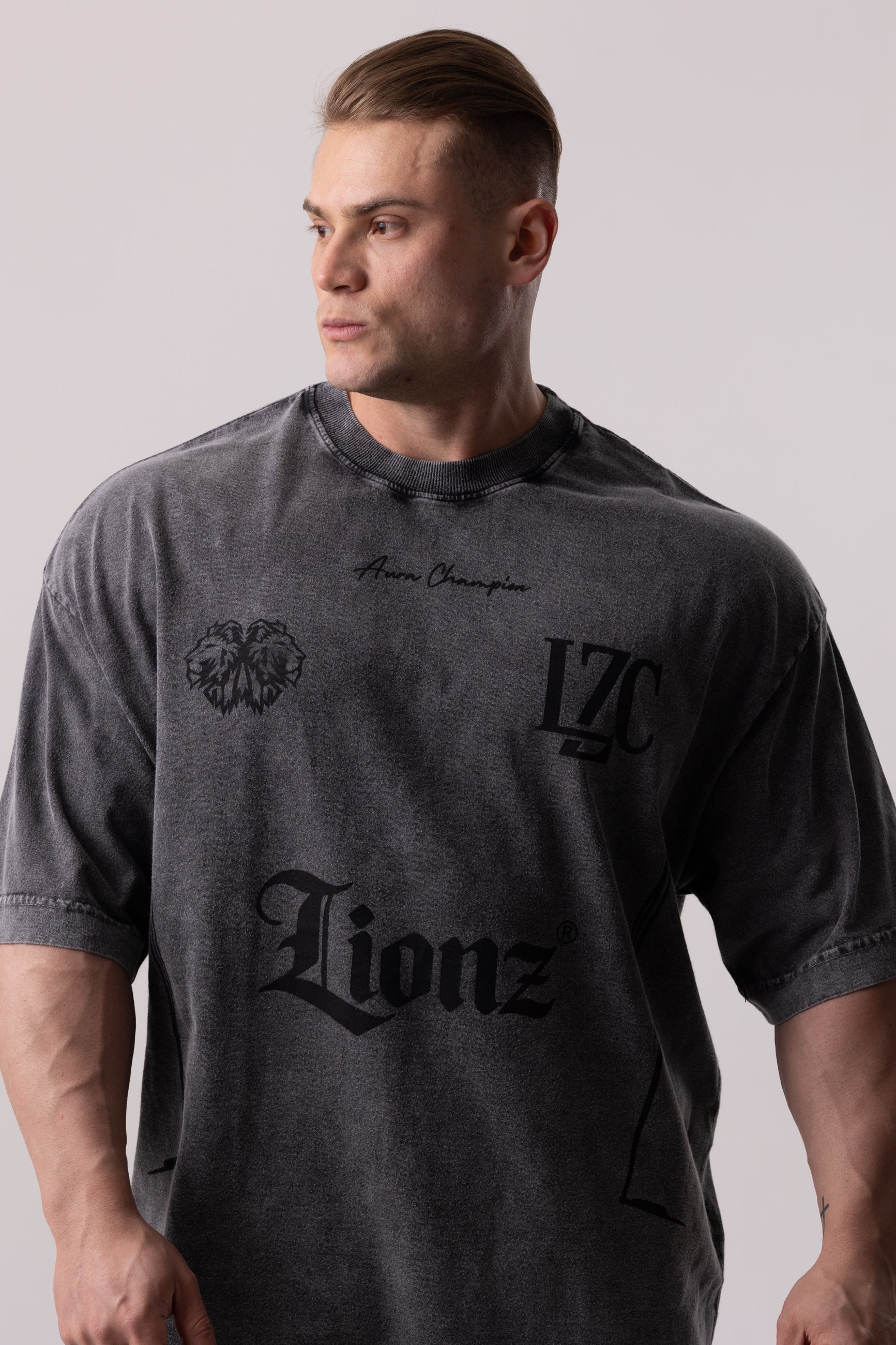 Camiseta Heavy Oversized Team - Preta Estonada