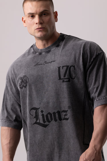 Camiseta Oversized Premium Preta Marble - Team