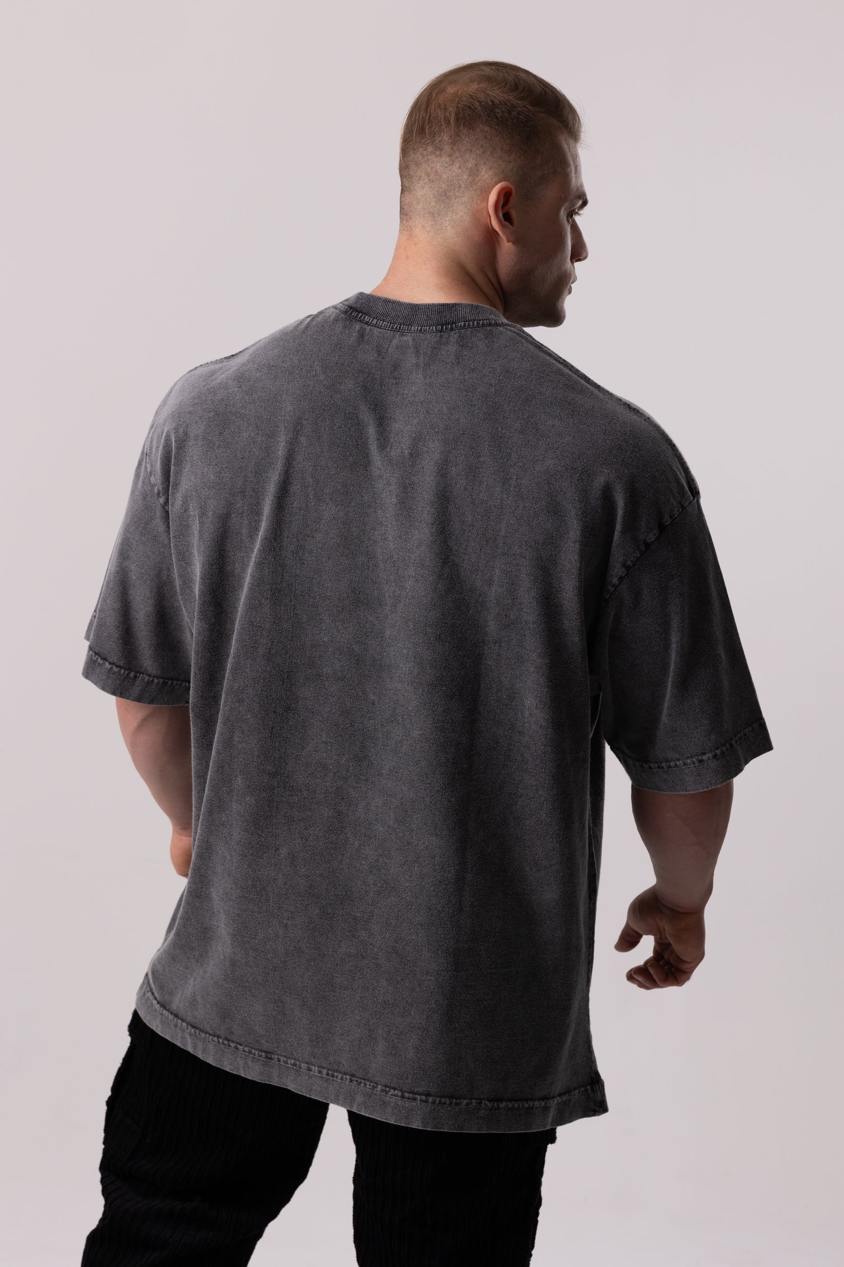 Camiseta Heavy Oversized Team - Preta Estonada