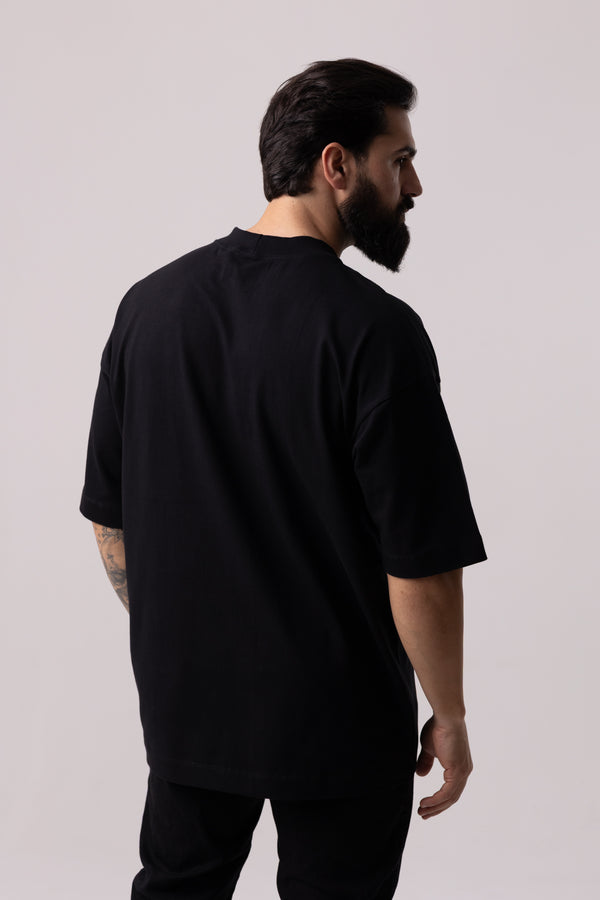 Camiseta Oversized Stats - Preta