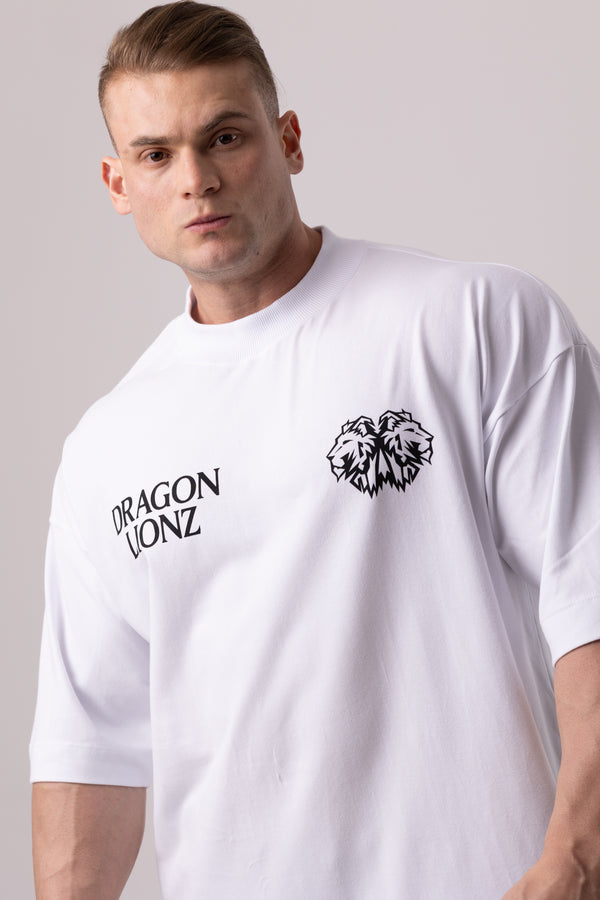 Camiseta Oversized Dragon - Branca