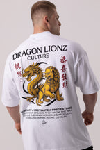 Camiseta Oversized Dragon - Branca