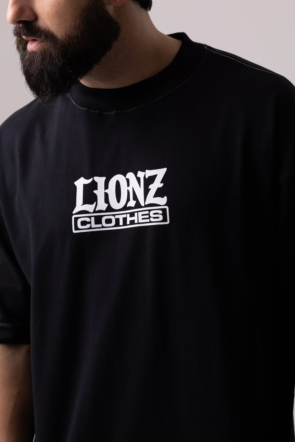 Camiseta Oversized Unic - Preta Contraste
