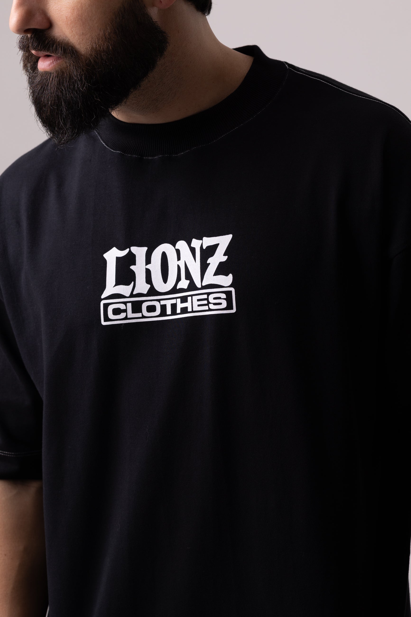 Camiseta Oversized Unic - Preta Contraste