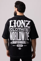 Camiseta Oversized Unic - Preta Contraste