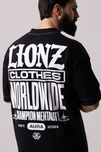 Camiseta Oversized Unic - Preta Contraste