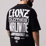 Camiseta Oversized Unic - Preta Contraste