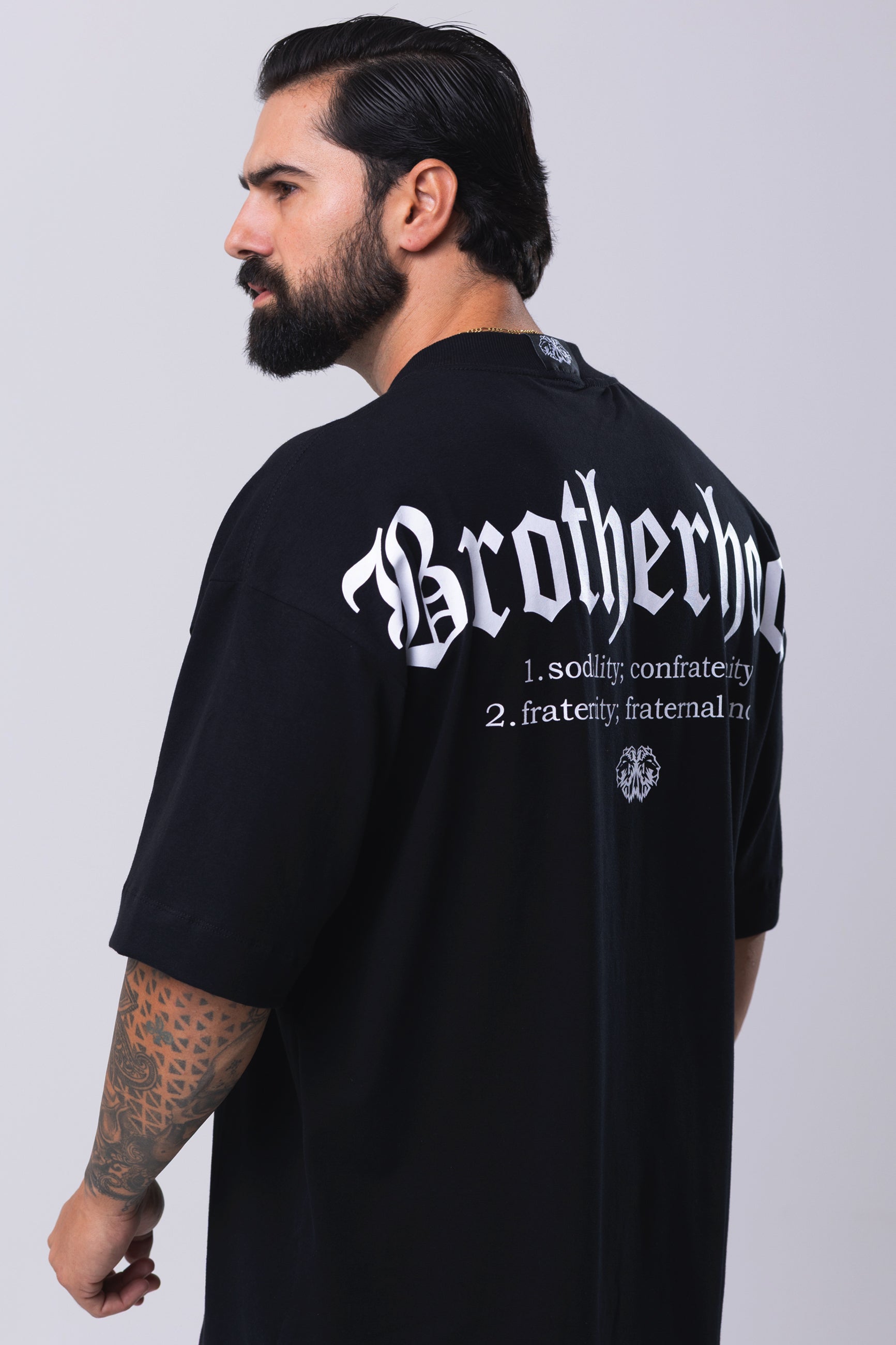 Camiseta Oversized Brotherhood - Preta