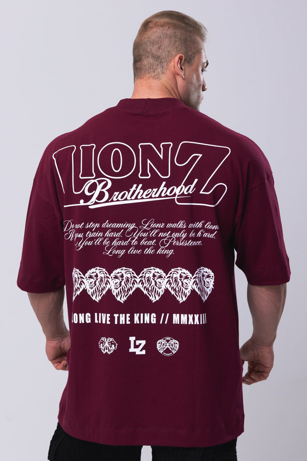 Camiseta Oversized Persistence - Bordo