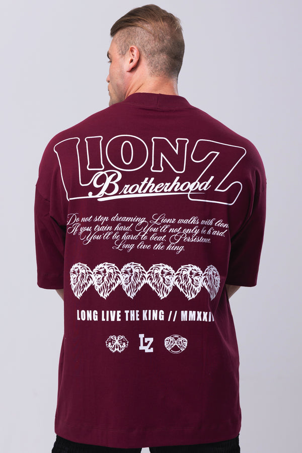 Camiseta Oversized Persistence - Bordo