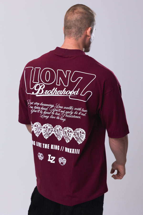 Camiseta Oversized Persistence - Bordo