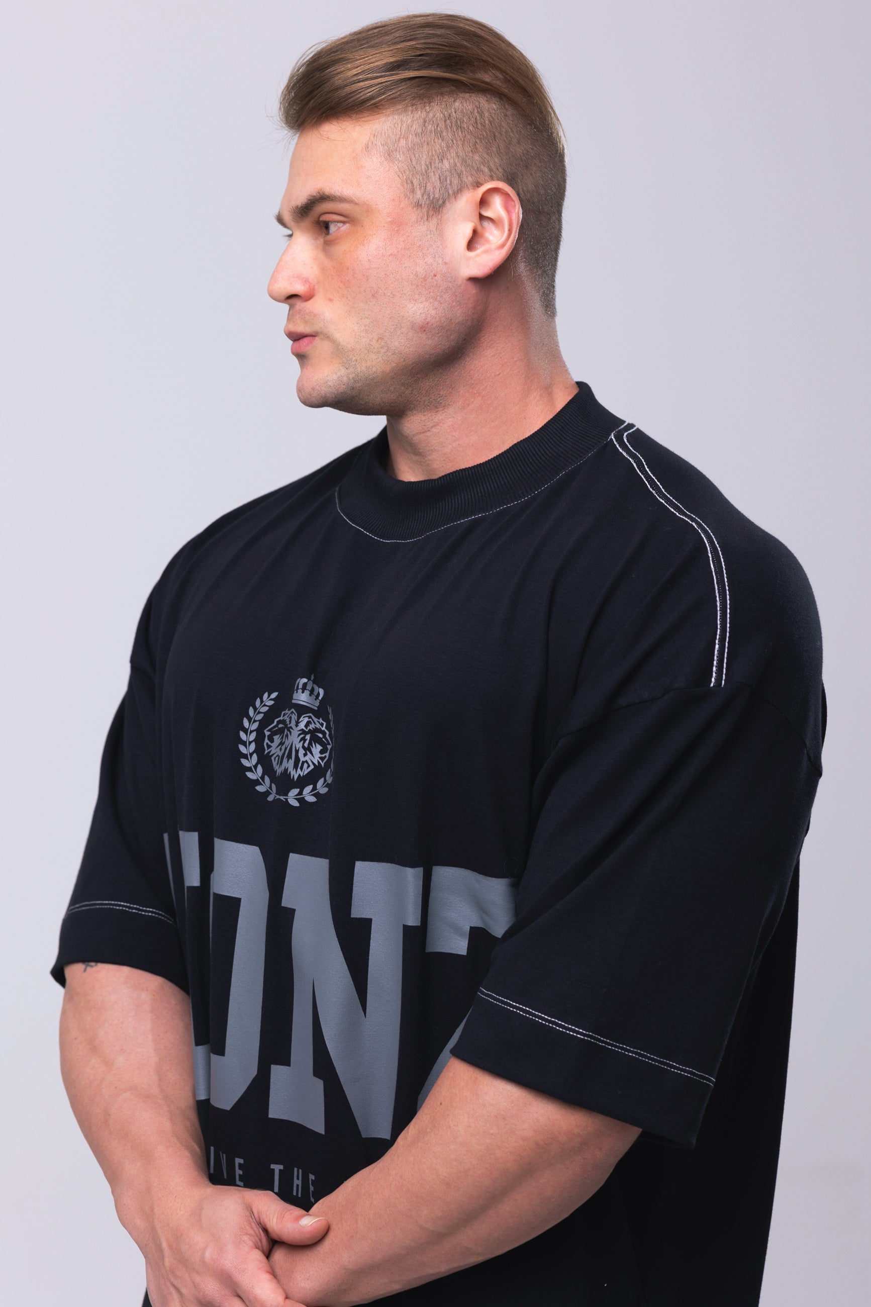 Camiseta Oversized LLTK - Preta Contraste