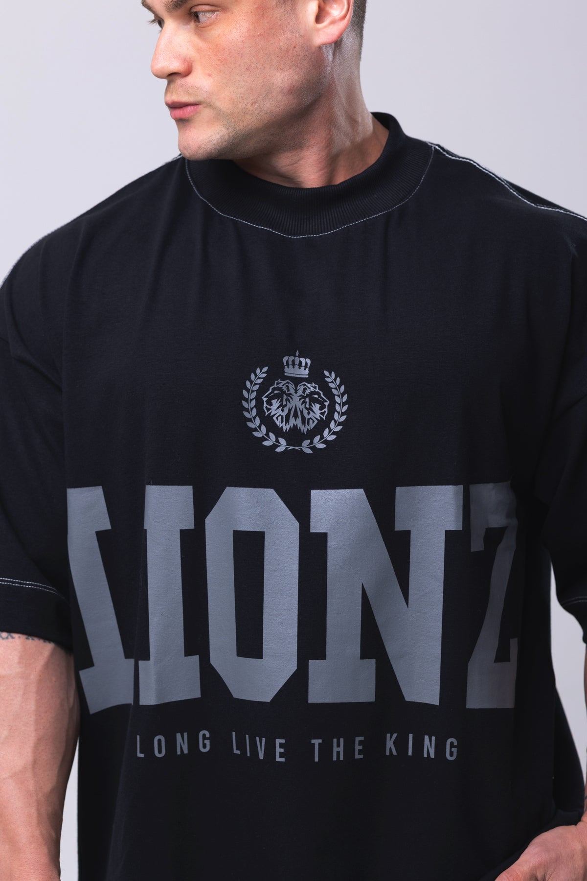 Camiseta Oversized LLTK - Preta Contraste