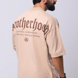 Camiseta Oversized Brotherhood - Bege