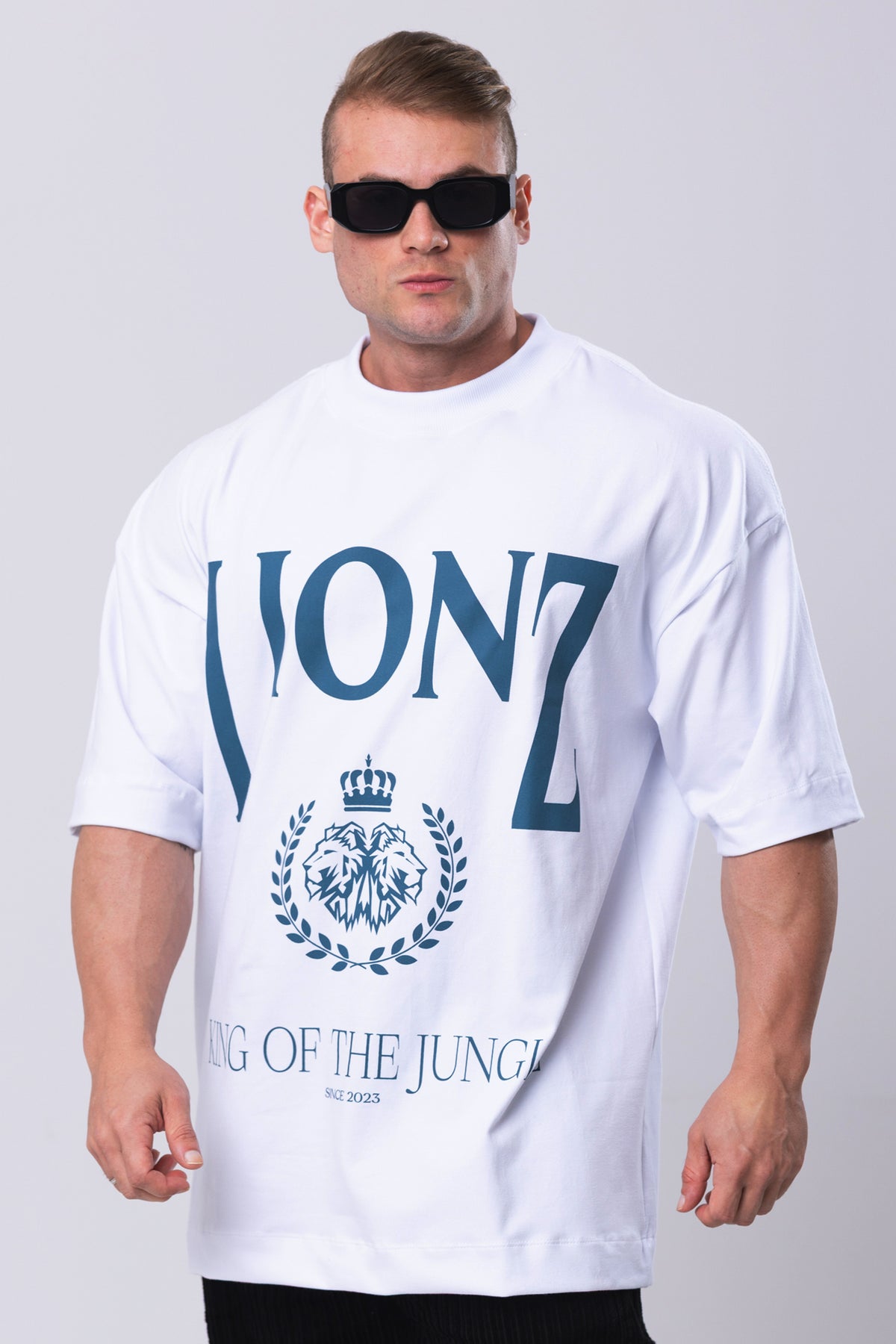 Camiseta Oversized LIONZ KING - Branca