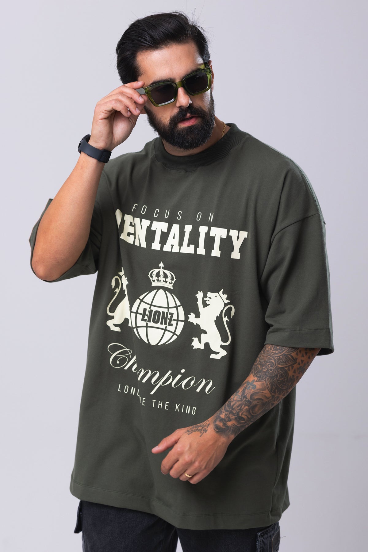 Camiseta Oversized Mentality - Verde