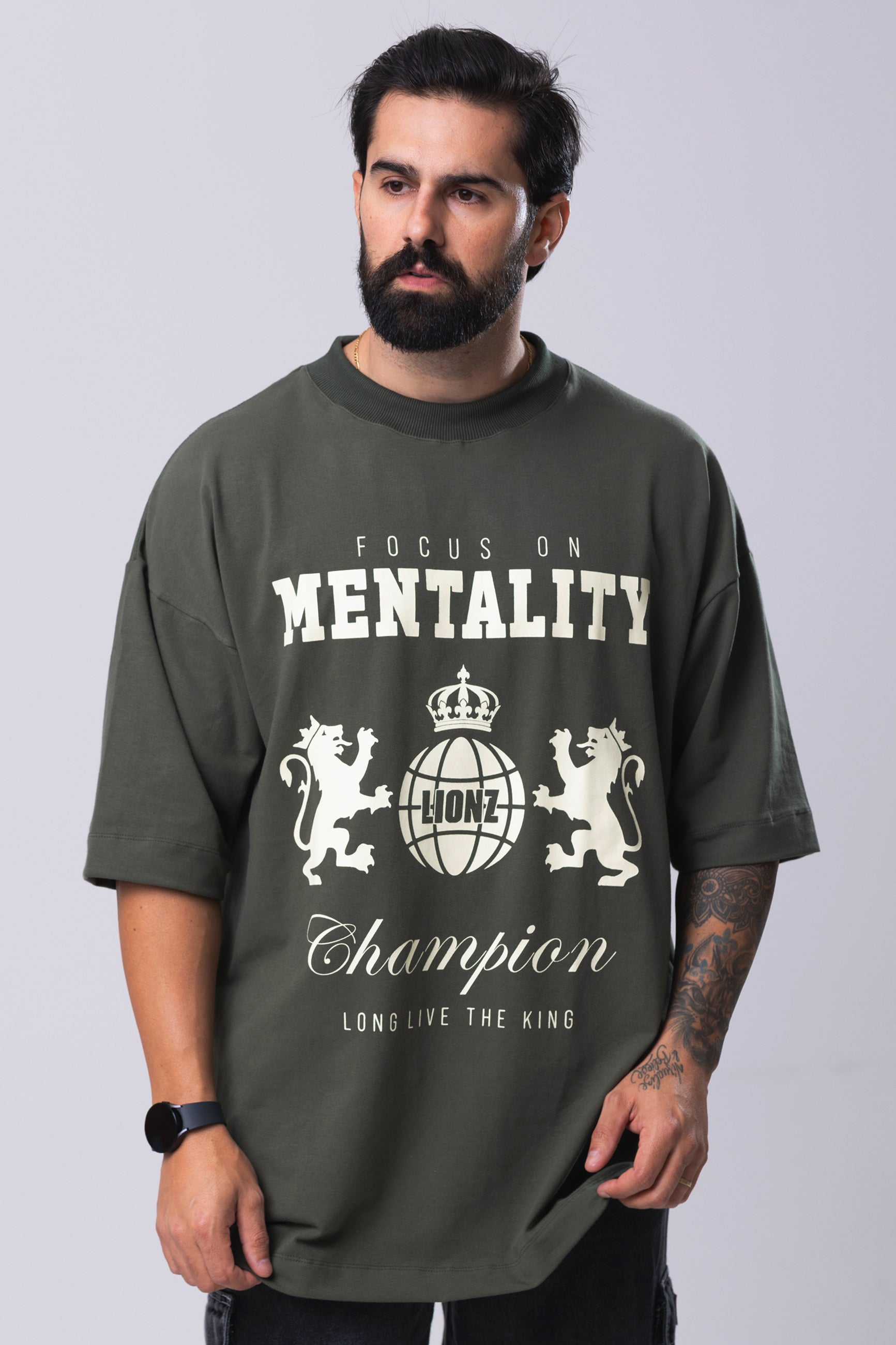 Camiseta Oversized Mentality - Verde