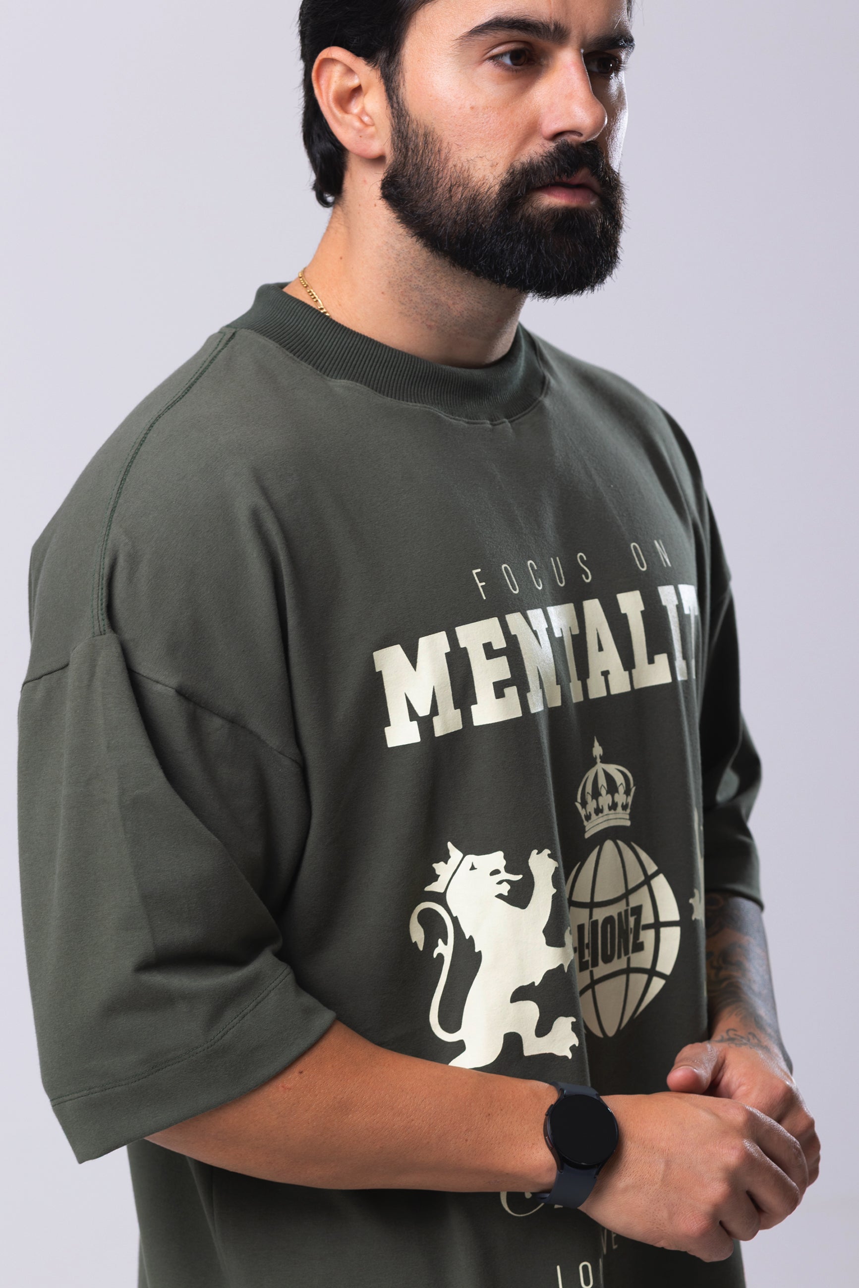 Camiseta Oversized Mentality - Verde