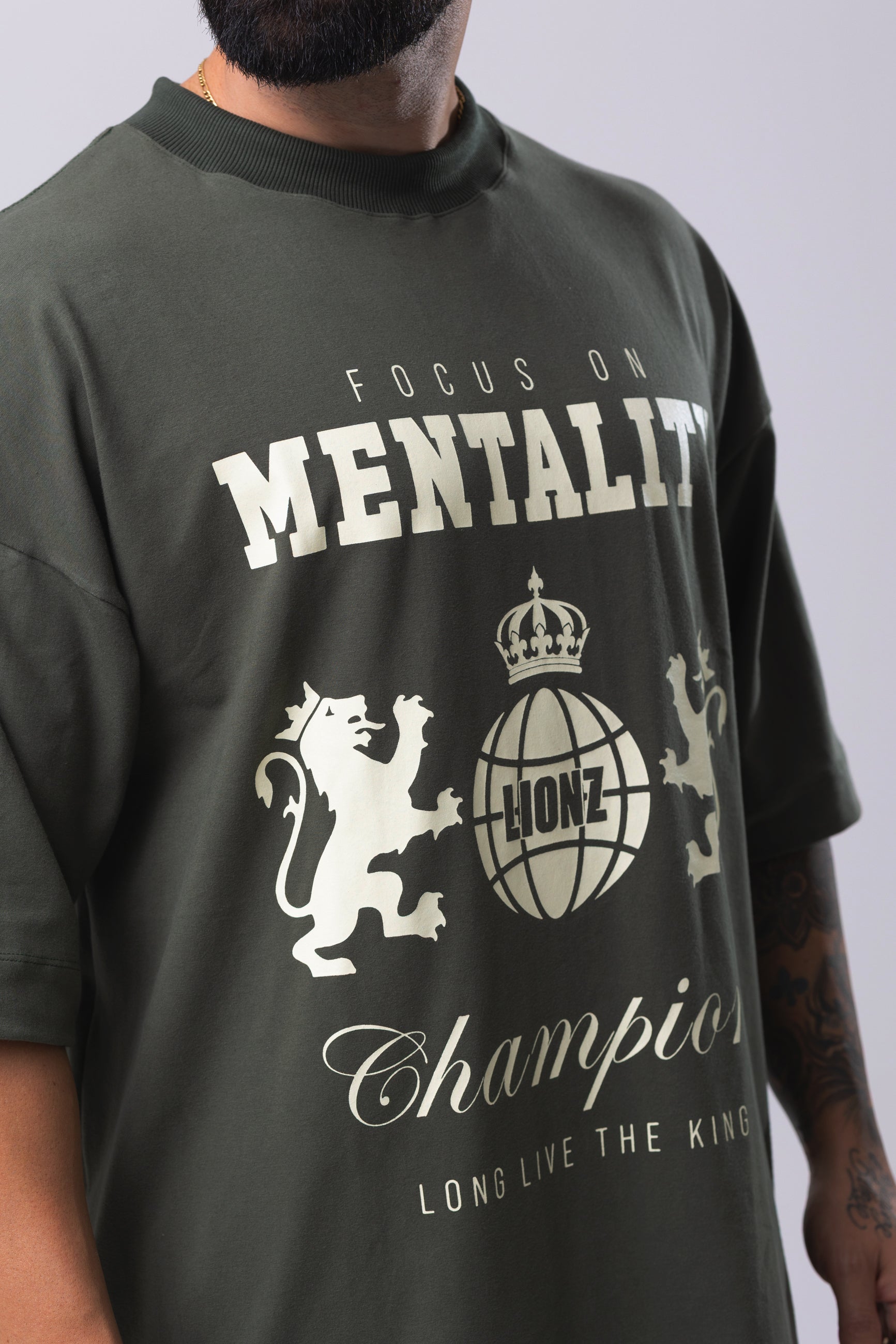 Camiseta Oversized Mentality - Verde