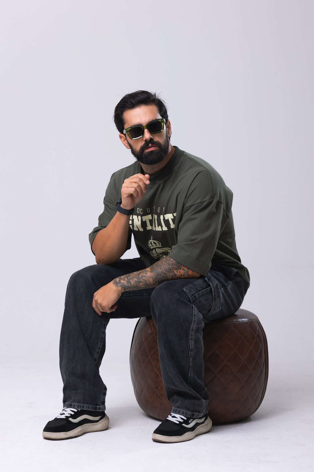 Camiseta Oversized Mentality - Verde