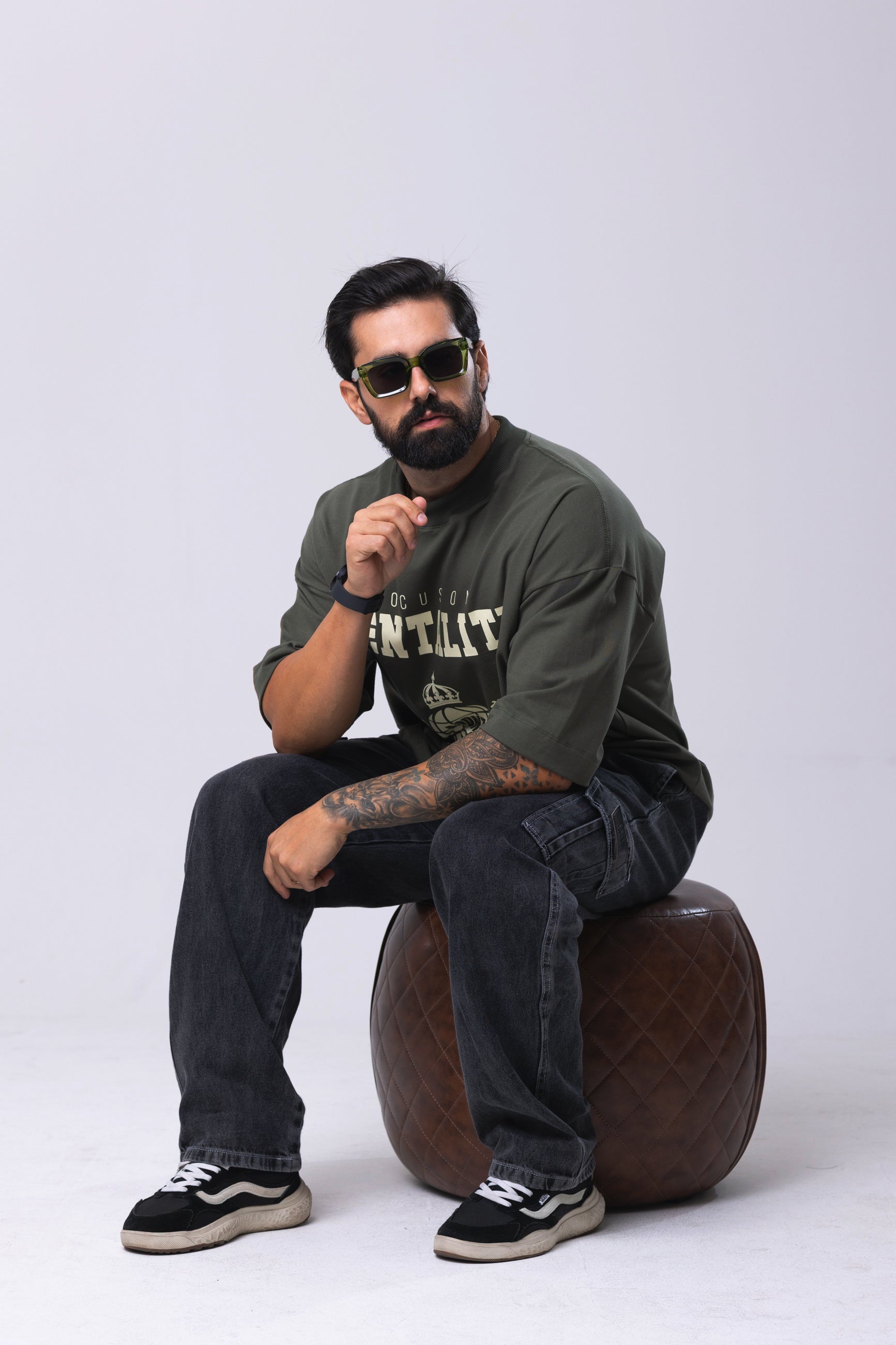Camiseta Oversized Mentality - Verde