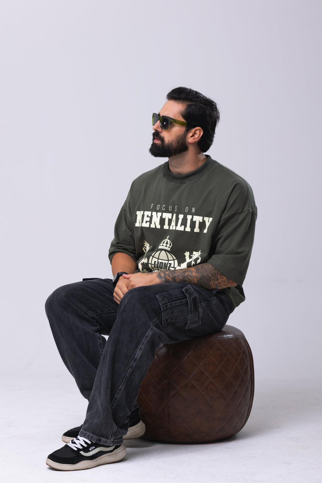 Camiseta Oversized Mentality - Verde