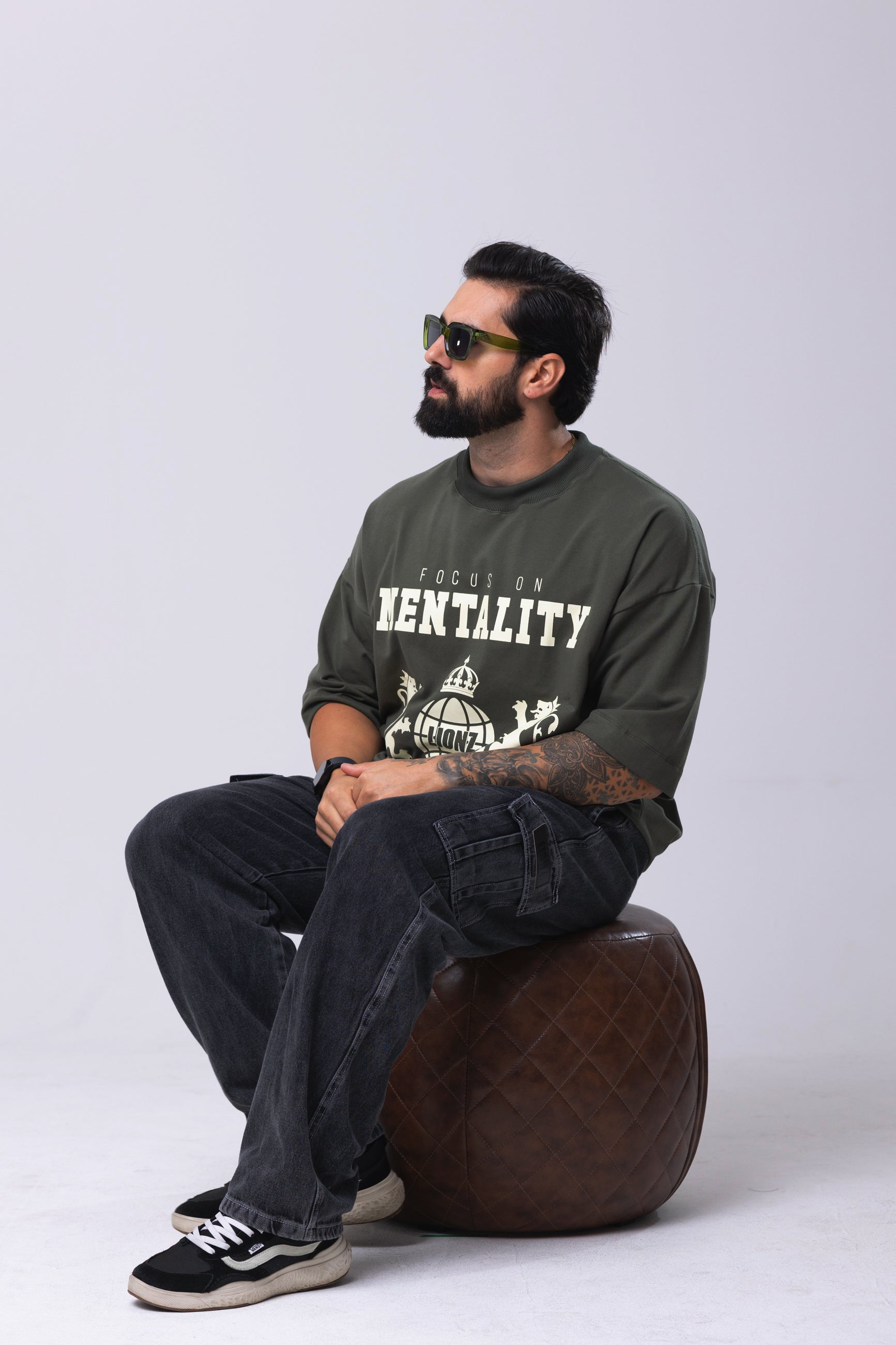 Camiseta Oversized Mentality - Verde